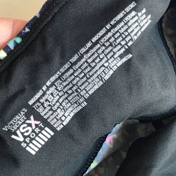Victoria's Secret VSX Sport Psychedelic Print Neon Accents sz Medium Pants Yoga - Picture 10 of 16